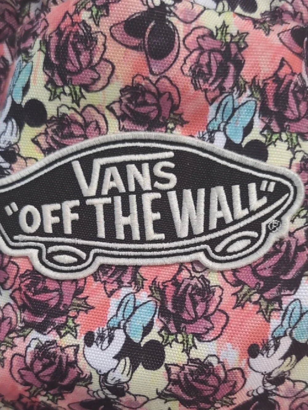Vans x Disney Off The Wall Minnie Mouse Pink Floral Pattern Backpack